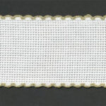 Zweigart Aida Band 14ct/50mm - 5m - 181 White/Gold