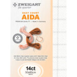 Easy Count Aida FQ 14ct - 1219 White Grey Grid