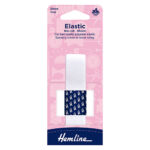 Woven Elastic - 20mm, 3 White