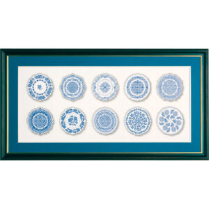 Mary Hickmott Porcelain Plates Blackwork Chart
